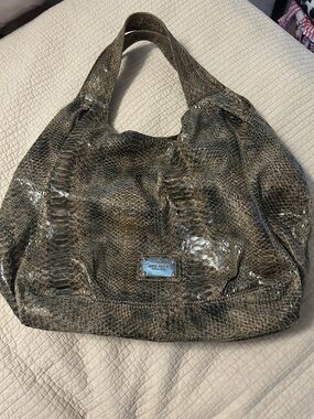 Nine West snakeskin patterned hobo bag